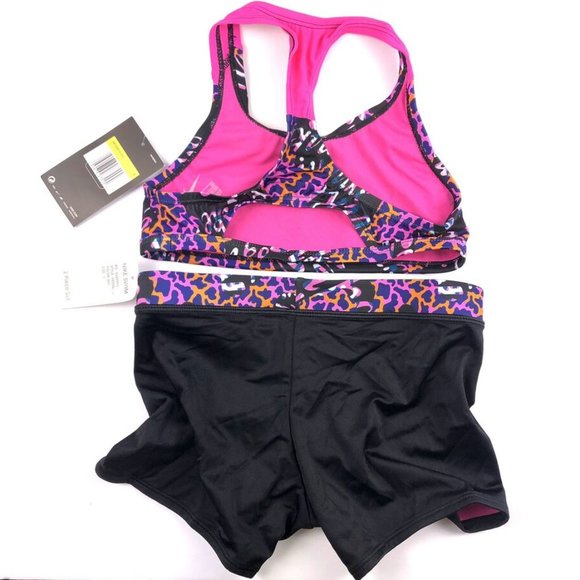 Nike Girl’s Racerback Bikini Top And Boy Shorts Bottom Size Small - Picture 2 of 3